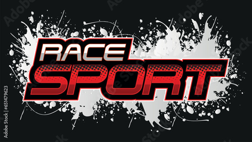 racing sticker ornament lettering