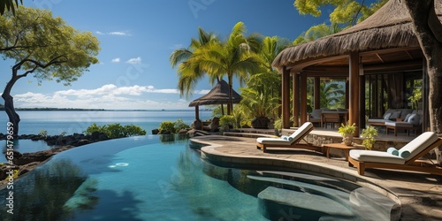 Luxury tropical vacation. Spa swimming pool © Svitlana
