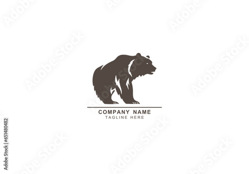 Bear logo sign icon vector pictogram illustration isolated