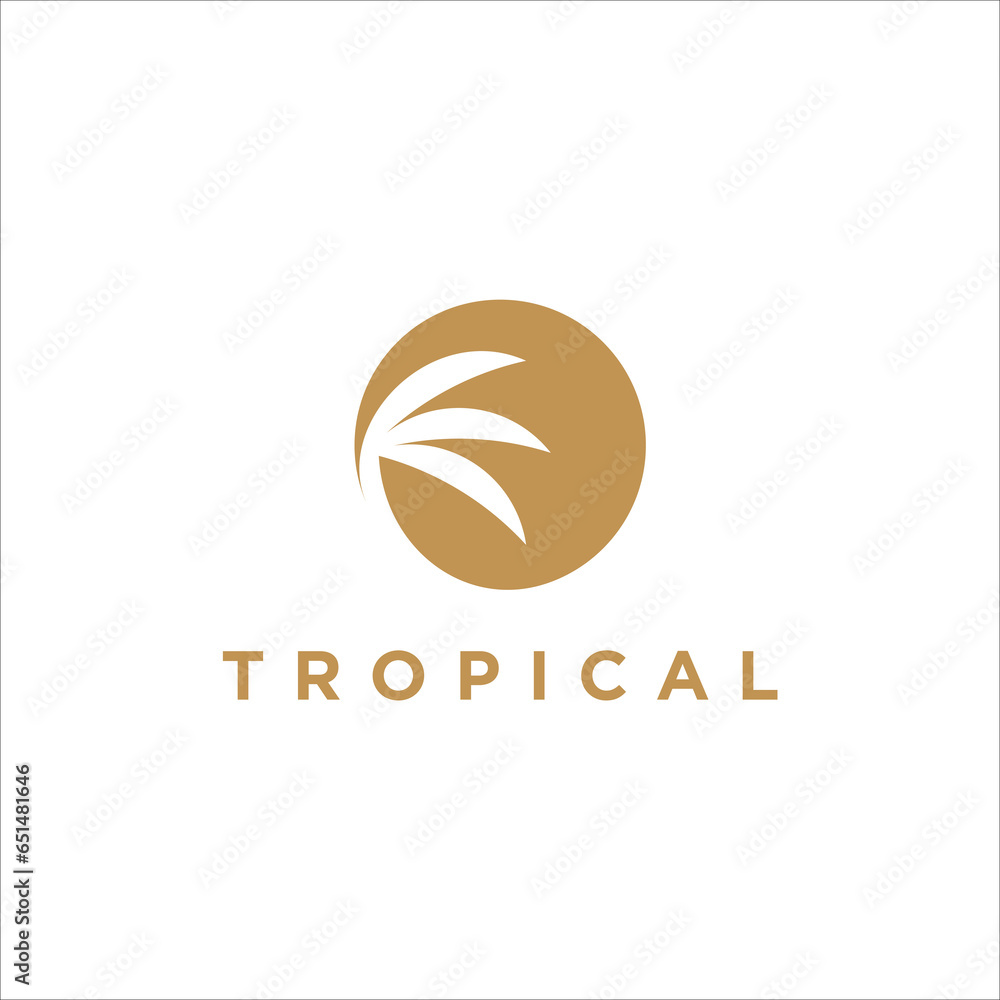palm tree premium logo vector