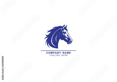 Horse logo template design in Vector illustration icon