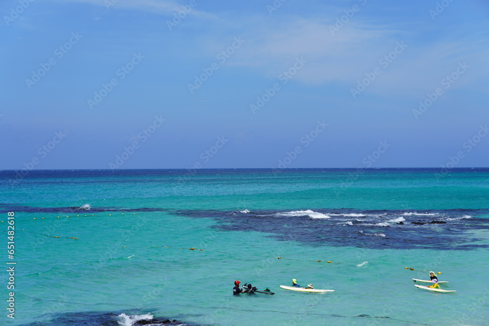 제주도의 푸른 바다, 에머랄드빛 바다