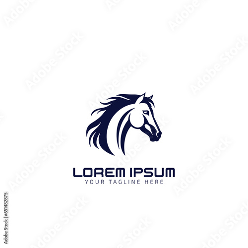 Silhouette of the head of a horse logo vector icon