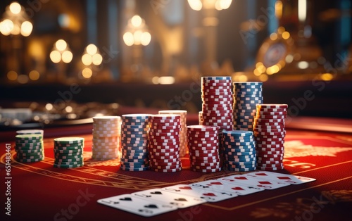 Poker player with playing c...