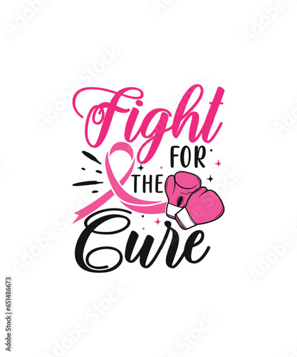 Fight for the cure breast cancer awareness svg