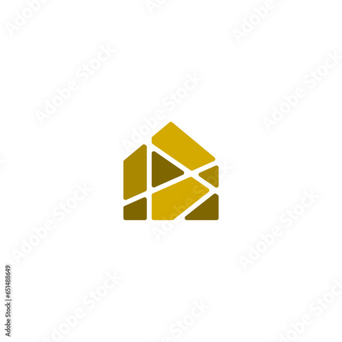 Stone home house logo isolated on white background