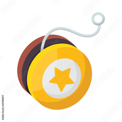 Yoyo vector colorful stickers Icon Design illustration. EPS 10 File