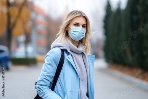 Responsible Individual Wearing Mask in Daily Life