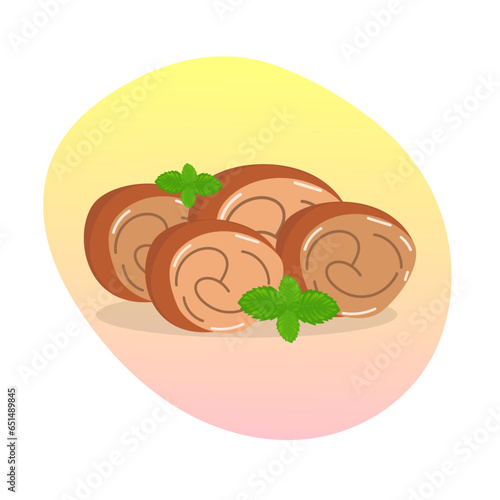 illustration of meat pieces