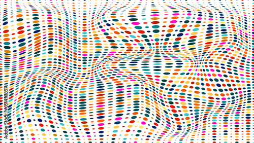 Abstract vector background of colored oval shapes of different sizes. Modern random colors.