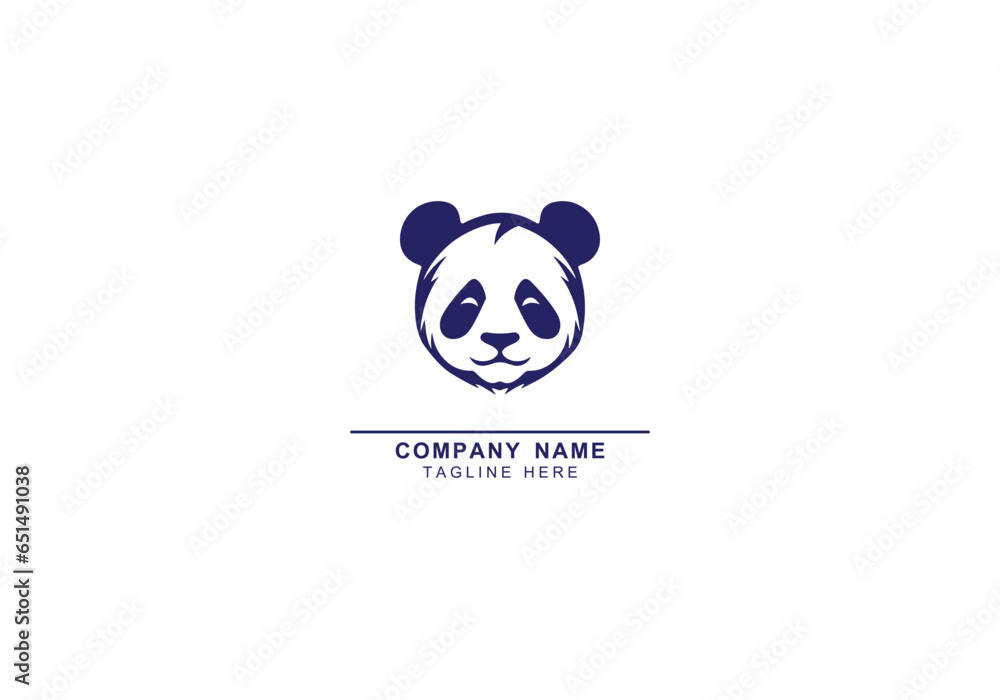 Bear or panda logo vector icon, wild animal, emblem, loud and grizzly, white background, bear market, stock exchange, vector illustration Bear or panda logo vector icon, wild animal, emblem, loud and grizzly, white background, bear market, stock exchange, vector illustration