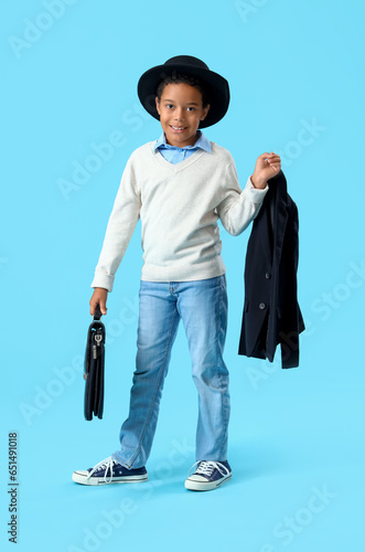 African-American little boy...