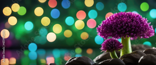 Bokeh Concept Background Blooming Flower In The Focus