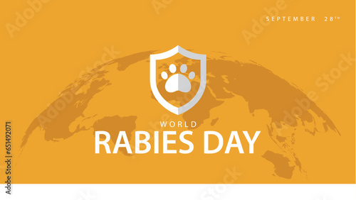 World rabies day. Dog footprint vector illustration. Suitable for banners, web, social media, greeting cards etc