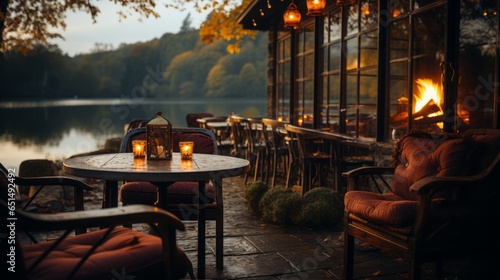 Coffee shop space near the lake © Dushan