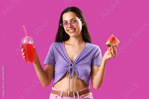 Beautiful young woman with ...