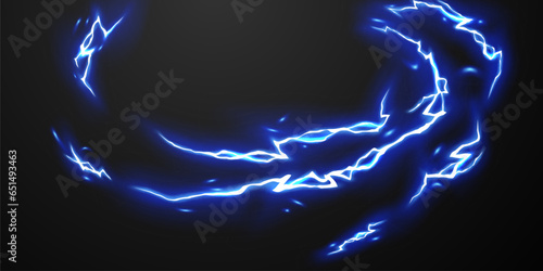 lightning light effect background realistic flash with lightning electric explosion vector illustration