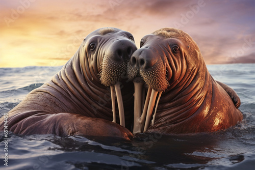 Macro Photography of a walrus photo