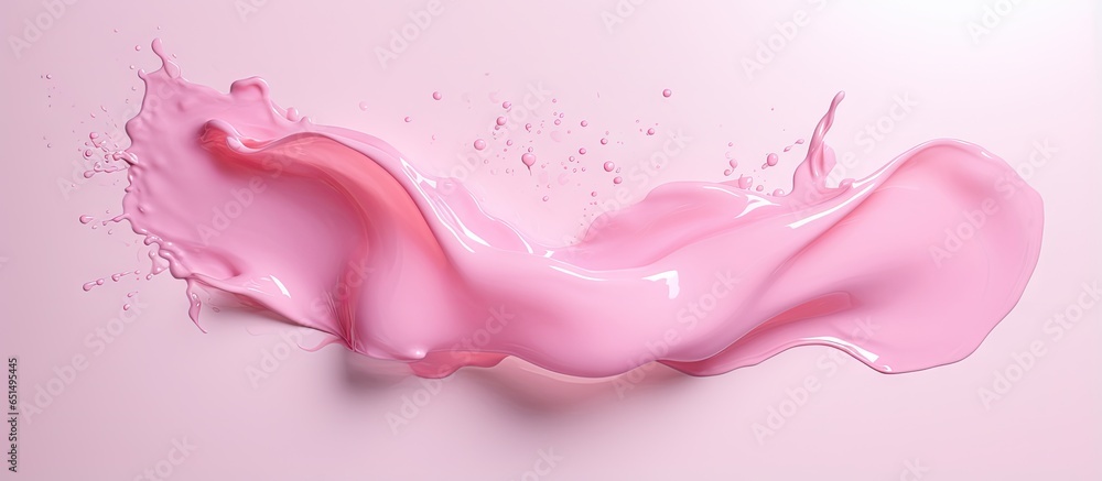 Spilled pink water on a isolated pastel background Copy space Spilled pink water on a isolated pastel background Copy space