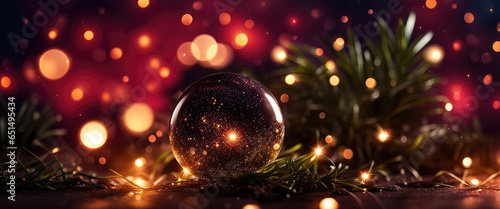 Bokeh Concept Background Glass Ball In The Focus