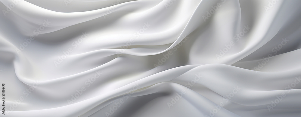 Obraz premium elegant white silk fabric, background. Generative Ai