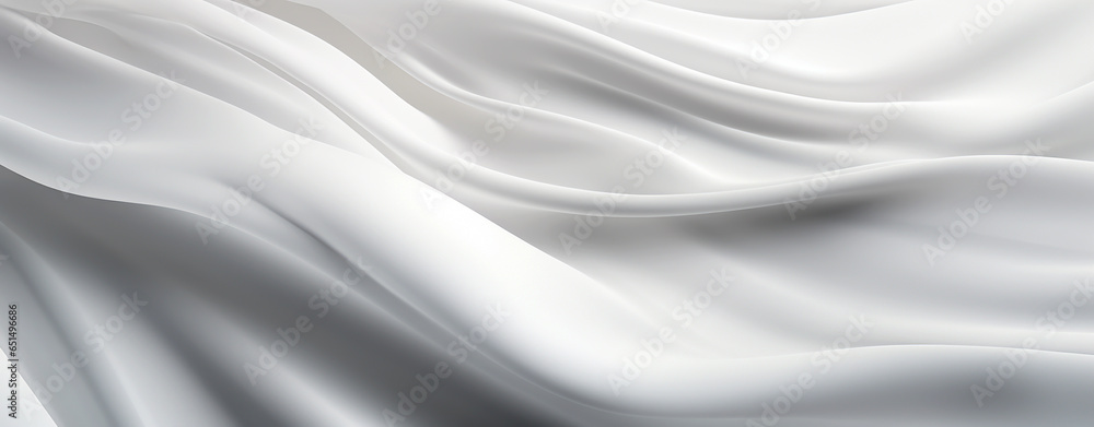 Fototapeta premium elegant drapery made of white silk fabric. Generative Ai