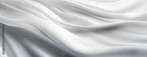 elegant drapery made of white silk fabric. Generative Ai
