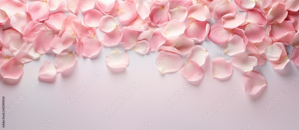 copy space image of adorned with delicate rose petals