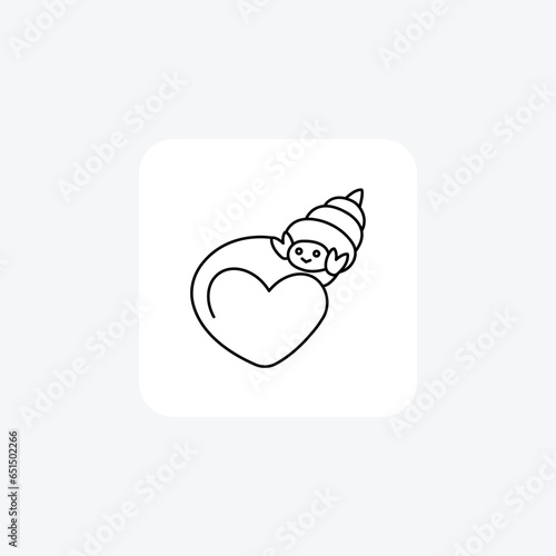 Hare Love Animal Line Style Icon