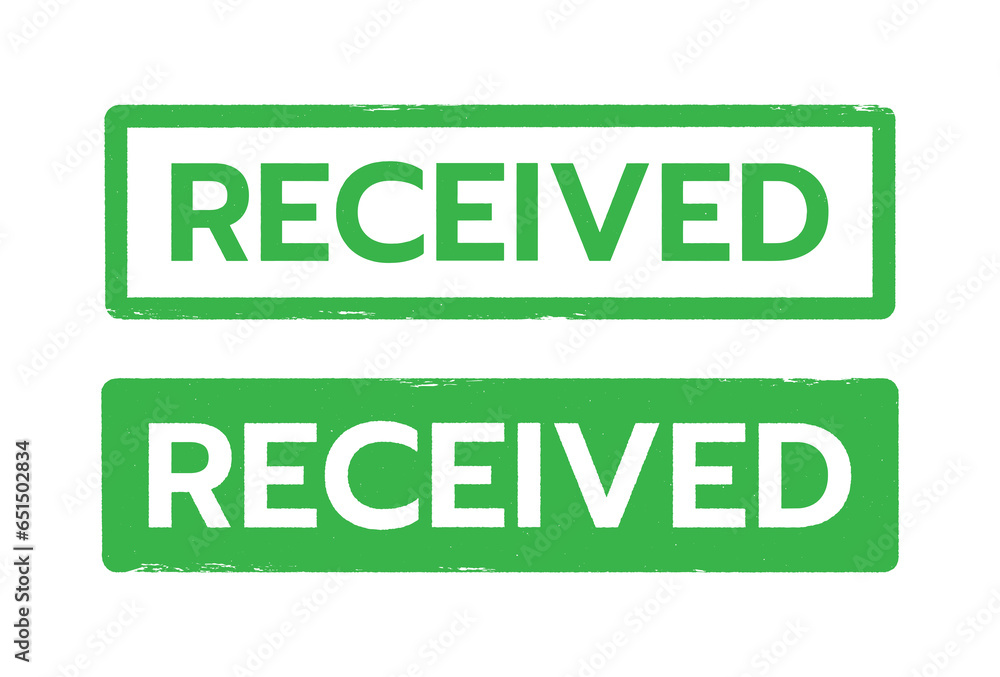 RECEIVED Stamp vector. RECEIVED Stamp vector.