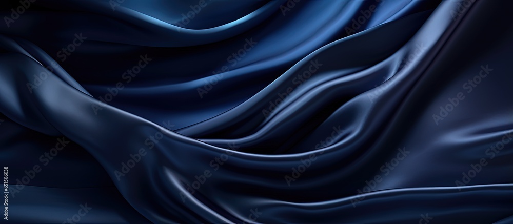 Elegant navy blue fabric template for design with soft folds suitable for various occasions Elegant navy blue fabric template for design with soft folds suitable for various occasions