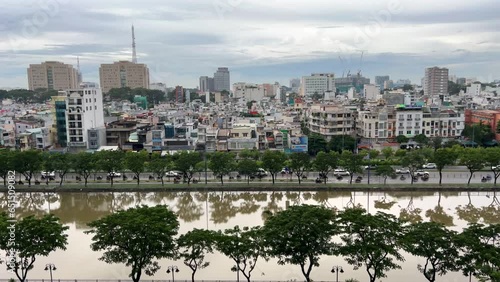 time lapse_traffic in Hochimin city_02 photo