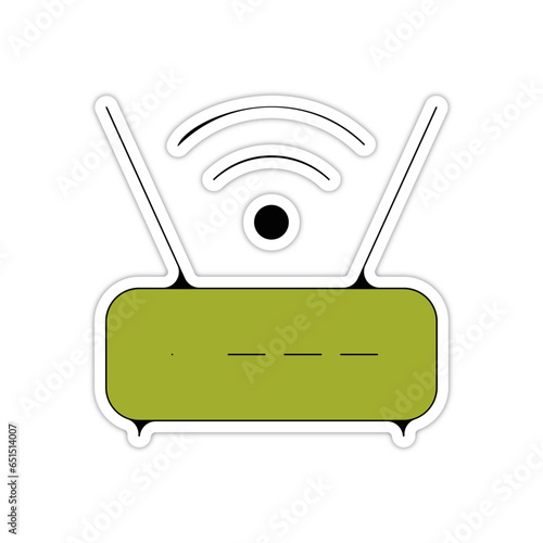 picto logo icones et symbole relais wifi connection internet fin couleur vert relief