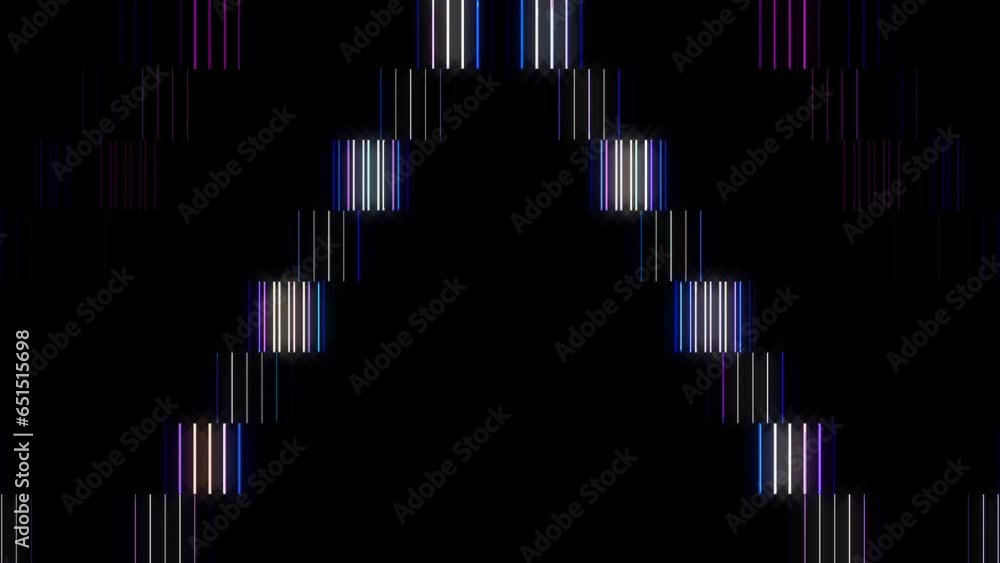 3D Abstract shining bright lines set wave, colorful, black background 3D Abstract shining bright lines set wave, colorful, black background