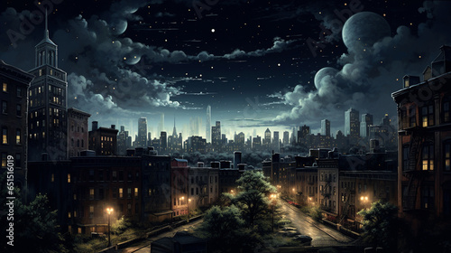 City scene on night time
