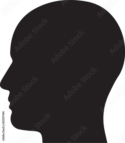 Head silhouette, head icon , logo
vector