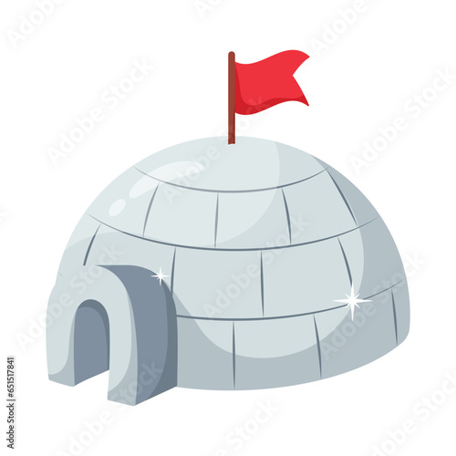 Igloo vector colorful stickers Icon Design illustration. EPS 10 File