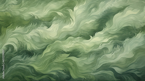 Valokuva Abstract Dynamic Organic Green Texture Inspired by Meadows