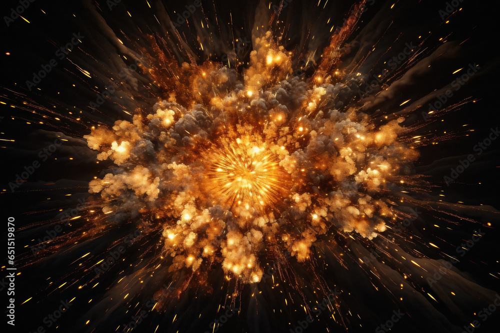 Fototapeta premium Fireworks light in the sky.
