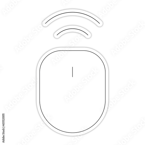 picto logo icones et symbole souris sans fil connecte fin relief