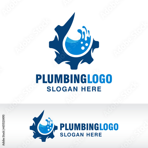 plumbing logo design vector template, plumber logo design