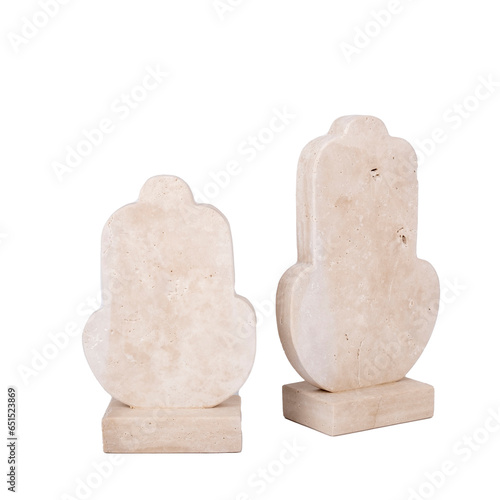 stone sculpture luxury living room accessories isolated on white
