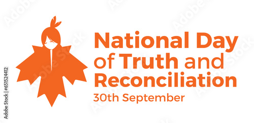 National Day for Truth and Reconciliation. Every Child Matters. Orange T-Shirt Day. 30th September. Vector Illustration.