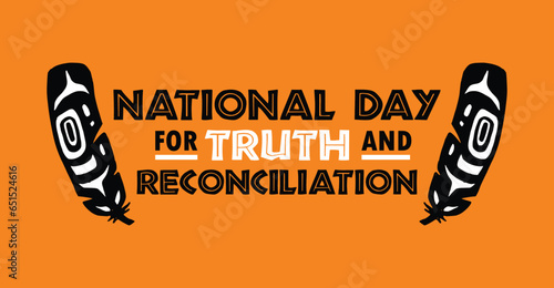 National Day for Truth and Reconciliation. Every Child Matters. Orange T-Shirt Day. 30th September. Vector Illustration.