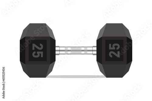Cool dumbbell isolated on white background. Vector illustration.