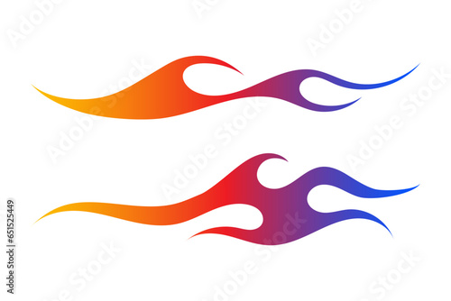 Tribal flame car sticker vector art Racing flame car decal fire tattoo for car sides and motorcycle tanks 
 vector