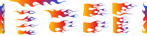Tribal flame car sticker vector art Racing flame car decal fire tattoo for car sides and motorcycle tanks vector 