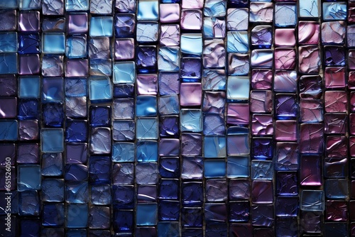 Purple Mosaic Harmony, a Captivating Tiles Background Texture Weaving an Intricate Tapestry of Colors and Geometric Elegance
