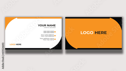 Creative business card vector design template. Business card for business and personal use. Vector illustration design. photo