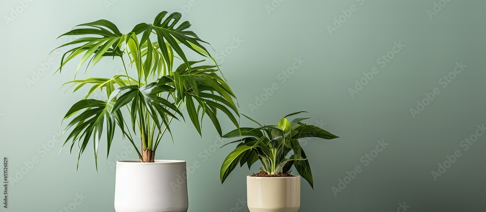 Scandi style and minimalism with Schefflera Arboricola and palm Chrysalidocarpus at home as part of garden room concept Scandi style and minimalism with Schefflera Arboricola and palm Chrysalidocarpus at home as part of garden room concept